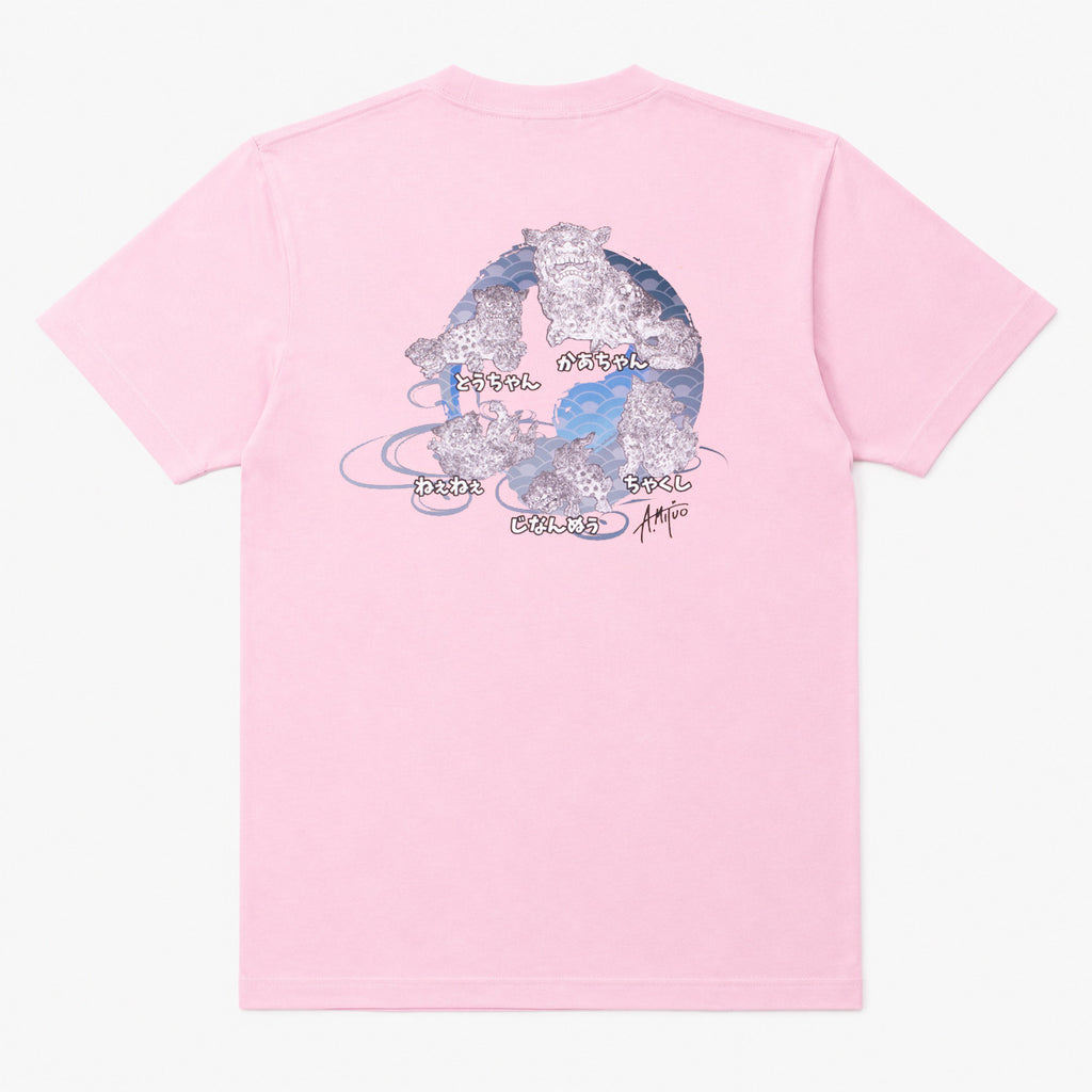 家族シーサーTシャツ（青海波）